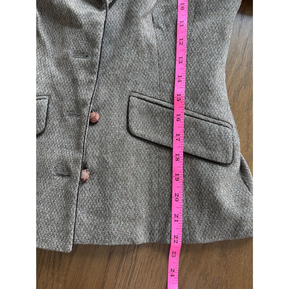Laltramoda Equestrian Academia Fall Blazer Brown Wool Made in Italy NWT - M - Picture 9 of 9
